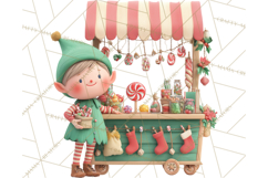 Cute Christmas Market Stall Clipart for Crafts PNG Product Image 5