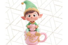 Christmas Characters in Mugs PNG Clipart Product Image 2