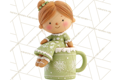 Christmas Characters in Mugs PNG Clipart Product Image 4