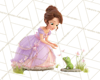 Amethyst Princess Fairy Tale Storybook PNG Clipart Product Image 2