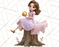 Amethyst Princess Fairy Tale Storybook PNG Clipart Product Image 4