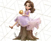 Amethyst Princess Fairy Tale Storybook PNG Clipart Product Image 4