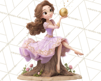 Amethyst Princess Fairy Tale Storybook PNG Clipart Product Image 4
