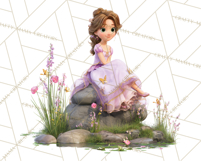 Amethyst Princess Fairy Tale Storybook PNG Clipart Product Image 5