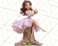 Amethyst Princess Fairy Tale Storybook PNG Clipart Product Image 4