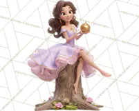 Amethyst Princess Fairy Tale Storybook PNG Clipart Product Image 4