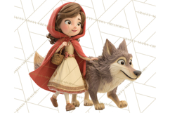 Crimson Cloak Fairy Tale Storybook PNG Clipart Product Image 3