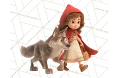 Crimson Cloak Fairy Tale Storybook PNG Clipart Product Image 2