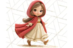 Crimson Cloak Fairy Tale Storybook PNG Clipart Product Image 4