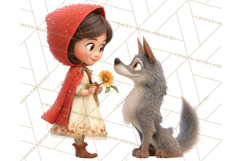 Crimson Cloak Fairy Tale Storybook PNG Clipart Product Image 5