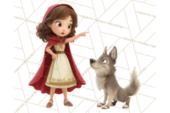 Crimson Cloak Fairy Tale Storybook PNG Clipart Product Image 2