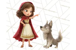 Crimson Cloak Fairy Tale Storybook PNG Clipart Product Image 2
