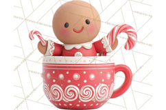 Christmas Characters in Mugs PNG Clipart Product Image 2
