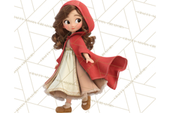 Crimson Cloak Fairy Tale Storybook PNG Clipart Product Image 4