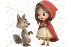 Crimson Cloak Fairy Tale Storybook PNG Clipart Product Image 5