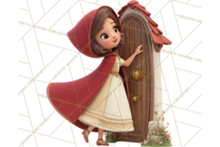 Crimson Cloak Fairy Tale Storybook PNG Clipart Product Image 2
