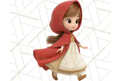 Crimson Cloak Fairy Tale Storybook PNG Clipart Product Image 2