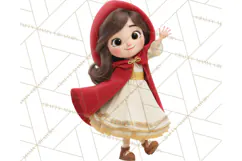 Crimson Cloak Fairy Tale Storybook PNG Clipart Product Image 3