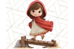 Crimson Cloak Fairy Tale Storybook PNG Clipart Product Image 2