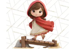 Crimson Cloak Fairy Tale Storybook PNG Clipart Product Image 2
