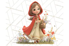 Crimson Cloak Fairy Tale Storybook PNG Clipart Product Image 4