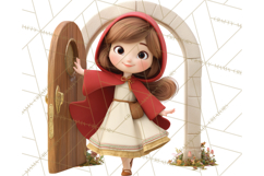 Crimson Cloak Fairy Tale Storybook PNG Clipart Product Image 2