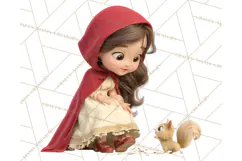 Crimson Cloak Fairy Tale Storybook PNG Clipart Product Image 3