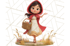 Crimson Cloak Fairy Tale Storybook PNG Clipart Product Image 3