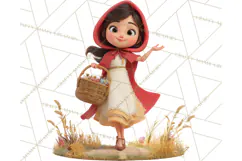 Crimson Cloak Fairy Tale Storybook PNG Clipart Product Image 3