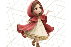Crimson Cloak Fairy Tale Storybook PNG Clipart Product Image 5