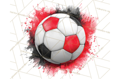 Soccer Clipart PNG with Team Color Paint Splash Design Product Image 2