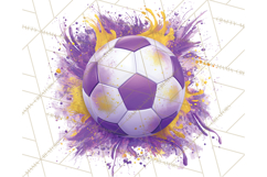 Soccer Clipart PNG with Team Color Paint Splash Design Product Image 4