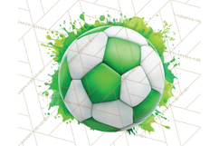Soccer Clipart PNG with Team Color Paint Splash Design Product Image 5