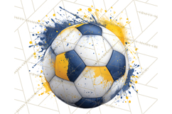 Soccer Clipart PNG with Team Color Paint Splash Design Product Image 2