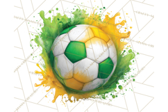Soccer Clipart PNG with Team Color Paint Splash Design Product Image 3