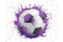 Soccer Clipart PNG with Team Color Paint Splash Design Product Image 4