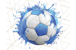 Soccer Clipart PNG with Team Color Paint Splash Design Product Image 5