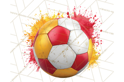 Soccer Clipart PNG with Team Color Paint Splash Design Product Image 2