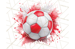 Soccer Clipart PNG with Team Color Paint Splash Design Product Image 3