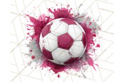 Soccer Clipart PNG with Team Color Paint Splash Design Product Image 3