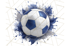Soccer Clipart PNG with Team Color Paint Splash Design Product Image 4