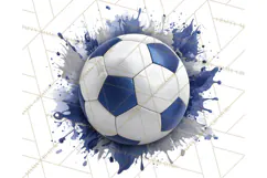 Soccer Clipart PNG with Team Color Paint Splash Design Product Image 4