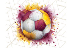 Soccer Clipart PNG with Team Color Paint Splash Design Product Image 5