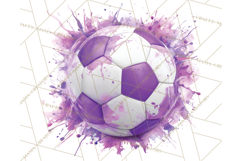 Soccer Clipart PNG with Team Color Paint Splash Design Product Image 4