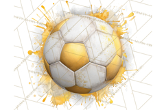 Soccer Clipart PNG with Team Color Paint Splash Design Product Image 5