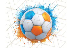 Soccer Clipart PNG with Team Color Paint Splash Design Product Image 5