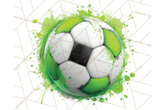 Soccer Clipart PNG with Team Color Paint Splash Design Product Image 3