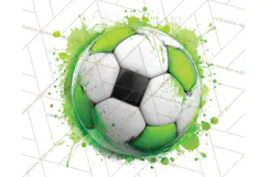 Soccer Clipart PNG with Team Color Paint Splash Design Product Image 3