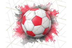 Soccer Clipart PNG with Team Color Paint Splash Design Product Image 5