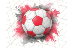 Soccer Clipart PNG with Team Color Paint Splash Design Product Image 5